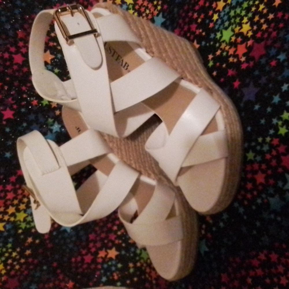 Wedges, Joan, white sandle